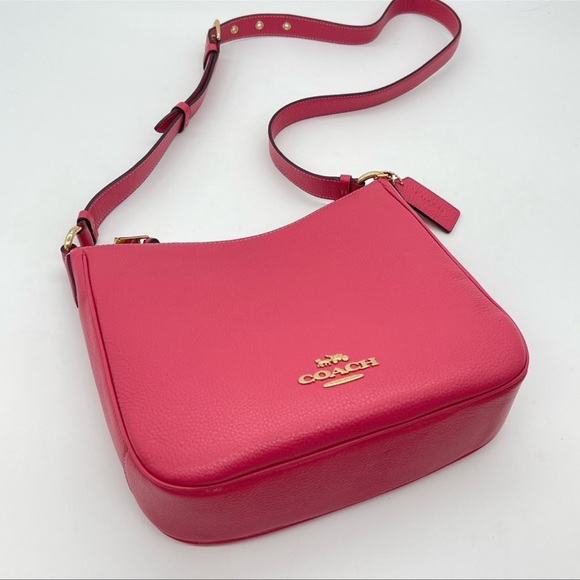 Coach Ellie File Bag Crossbody Pink/Gold - Picture 13 of 14